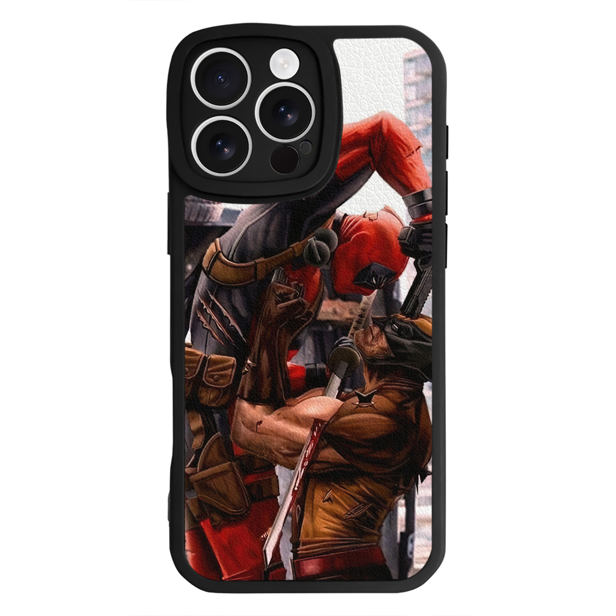 （画像用） Deadpool デッドプール 【iPhone 16シリーズ対応】シリコンスマホケース（レザー調） 材質：シリコン